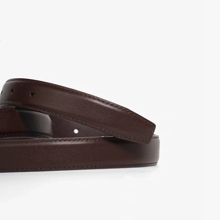 Ceinture décontractée en cuir de vache véritable pour femme