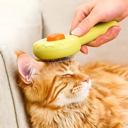 Peine autolimpiante para quitar el pelo de mascotas