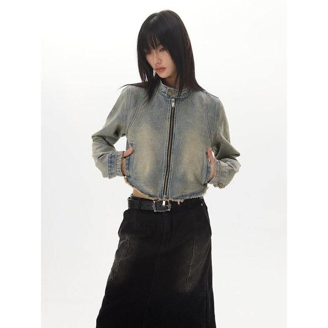 Chaqueta corta desgastada retro