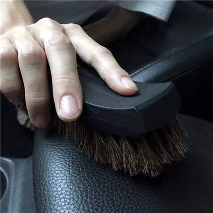 Horsehair Leather & Textile Cleaning Brush for Car and Furniture - Wnkrs