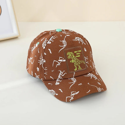 Casquette de baseball ajustable à imprimé dinosaure pour enfants