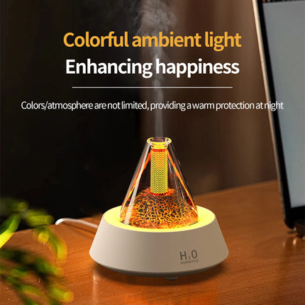 Diffuseur d'arômes ultrasonique USB avec lumière LED colorée - Mini humidificateur