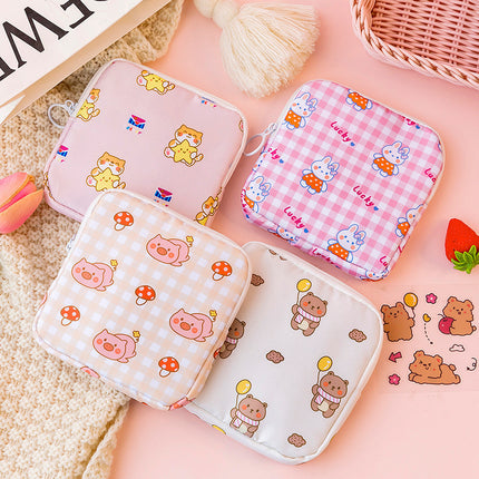 Organizador multiusos con temática de osos kawaii para cosméticos y productos sanitarios