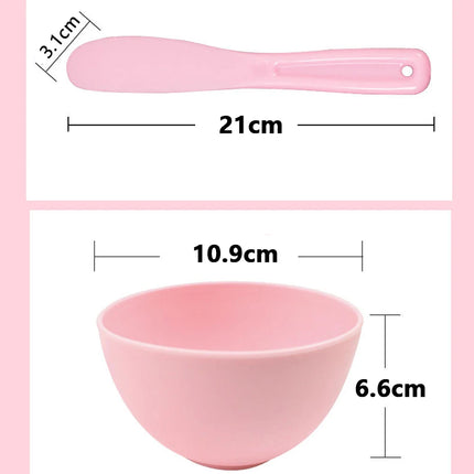 Ensemble de 2 bols et spatules pour mélange de masques faciaux en silicone