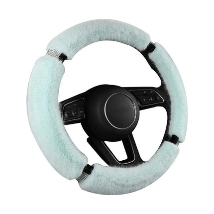 Luxury Anti-Slip Suede Fur Diamond Steering Wheel Cover - Wnkrs