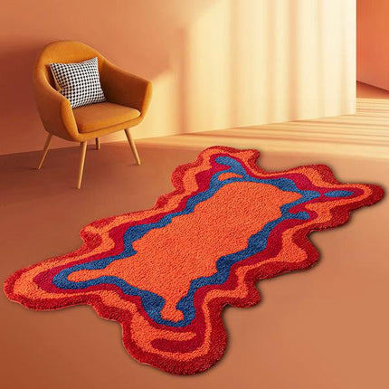 Tapis touffeté rétro psychédélique des années 70