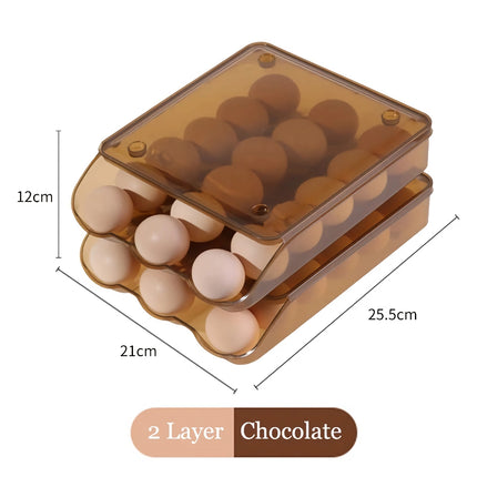 Caja de almacenamiento de huevos apilable y enrollable: organizador de 1, 2 y 3 capas