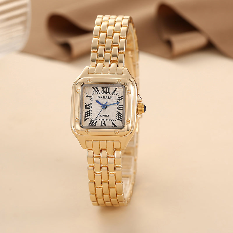 Women's 25mm Square Quartz Bracelet Watch