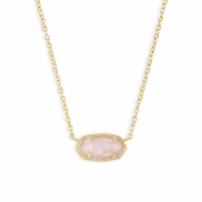 Elegante collar con colgante de cristal bañado en oro