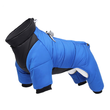 Abrigo de invierno impermeable para perros con anilla en D 