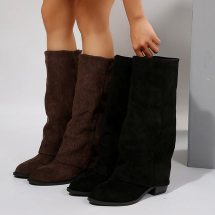 Bota vaquera de tacón grueso de talla grande Knight Frye