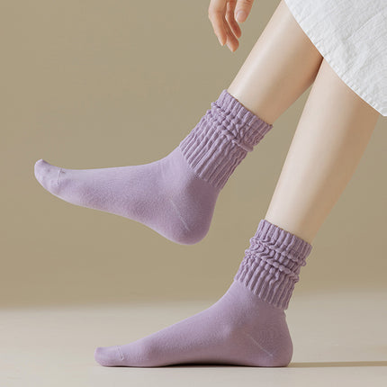 Calcetines de algodón de tubo medio para mujer para primavera y otoño