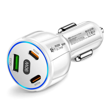 3-Port 90W Fast Car Charger - Wnkrs