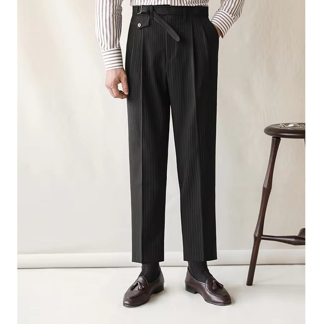 Pantalones casuales de cintura alta de lujo para hombres