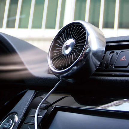 USB Car Vent Fan with 3 Speeds & Colorful LED Light - Wnkrs