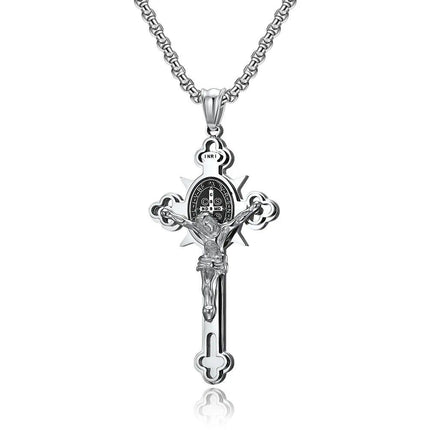 Saint Benedict Exorcism Cross Necklace - Wnkrs