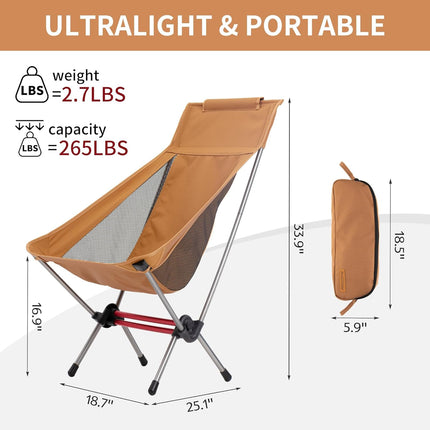 Ultralight High Back Folding Moon Chair