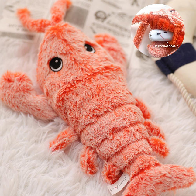 Jouet interactif en peluche représentant un homard flottant 