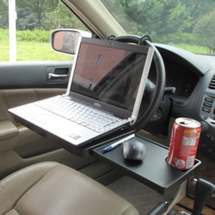 Foldable Car Laptop Desk with Drawer and Drink Holder - Wnkrs