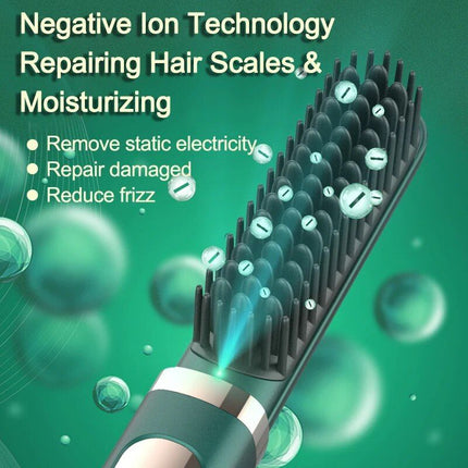 Electric Professional Negative Ion Hair Straightener Brush Curling Hot Comb - Wnkrs