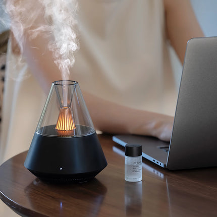 Difusor ultrasónico de aceites esenciales con USB y control remoto a la luz de las velas