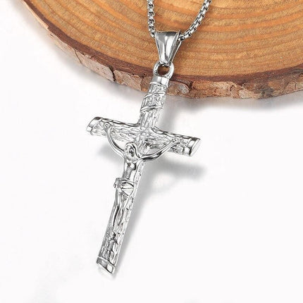 Gold & Silver Crucifix Charm Necklace - Wnkrs