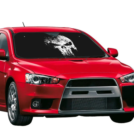 Punisher Skull Car Sunshade – Cute Auto Windshield Protector 76x140cm - Wnkrs