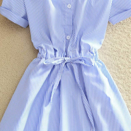 Elegant Striped Cotton Shirt Dresses Dresses W Women Women's Clothing &amp; Accessories  https://wnkrs.com/product/elegant-striped-cotton-shirt-dresses/