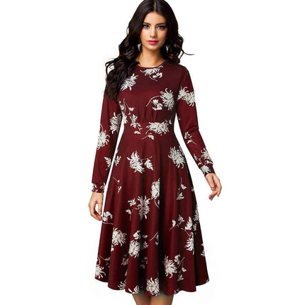 Floral Printed Pleated A-Line Dress for Women - Wnkrs