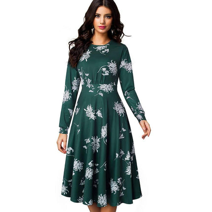 Floral Printed Pleated A-Line Dress for Women - Wnkrs