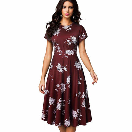 Floral Printed Pleated A-Line Dress for Women - Wnkrs