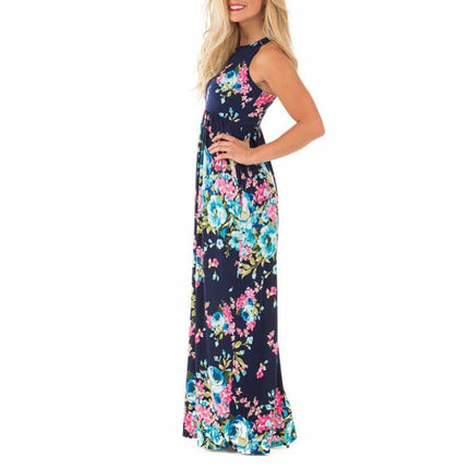 Romantic Bohemian Summer Long Floral Women’s Dress - Wnkrs