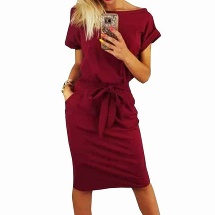 Women&#8217;s Knee-Length Casual Dress Dresses W Women Women's Clothing &amp; Accessories  https://wnkrs.com/product/womens-knee-length-casual-dress/