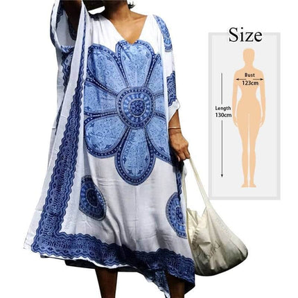 Women's Boho Style Printed Dress - Wnkrs