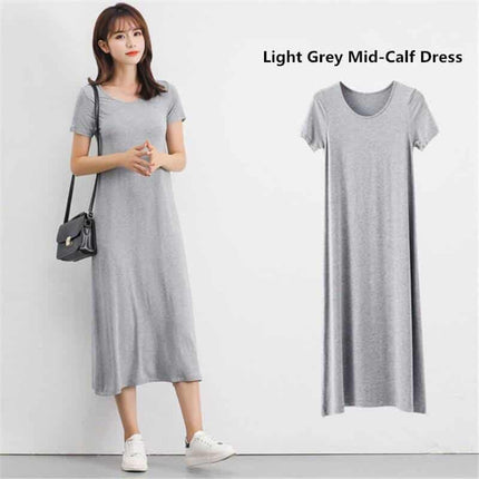 Women's Modal Knitted Summer T-Shirt Dress - Wnkrs
