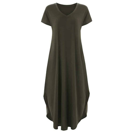 Women's V-Neck T-Shirt Maxi Dress - Wnkrs