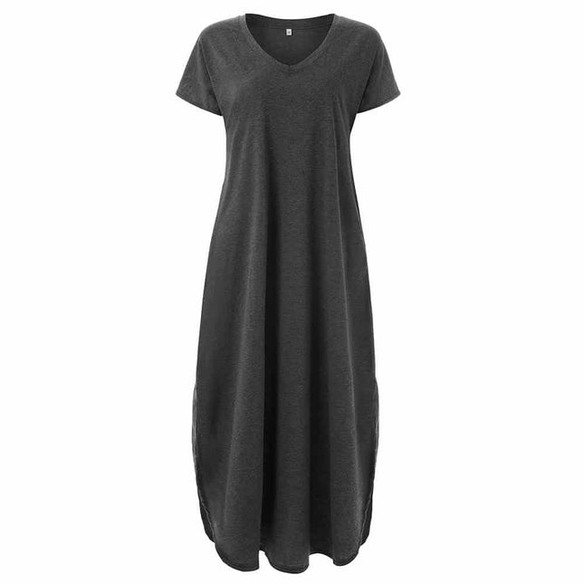 Women's V-Neck T-Shirt Maxi Dress - Wnkrs