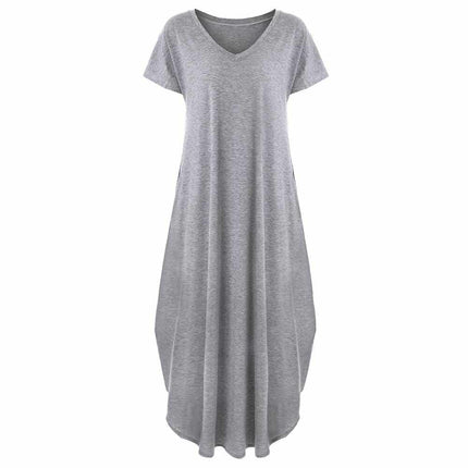 Women's V-Neck T-Shirt Maxi Dress - Wnkrs
