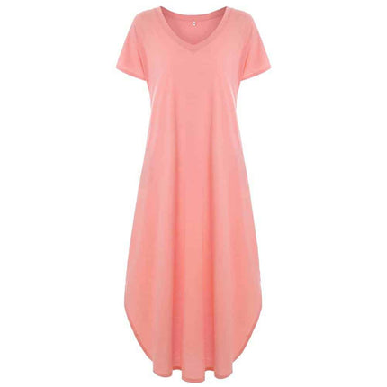 Women's V-Neck T-Shirt Maxi Dress - Wnkrs