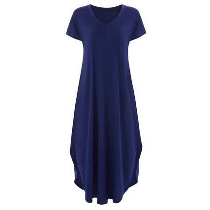 Women's V-Neck T-Shirt Maxi Dress - Wnkrs
