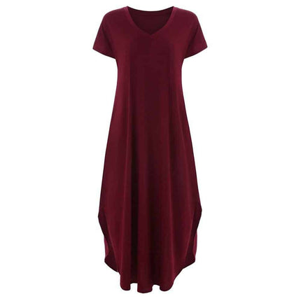 Women's V-Neck T-Shirt Maxi Dress - Wnkrs