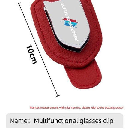 Universal Leather Alloy Car Visor Clip for Sunglasses - Wnkrs