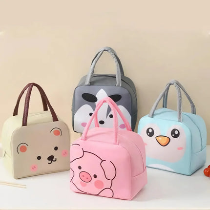 Cartoon Animal Thermal Lunch Bag for Kids