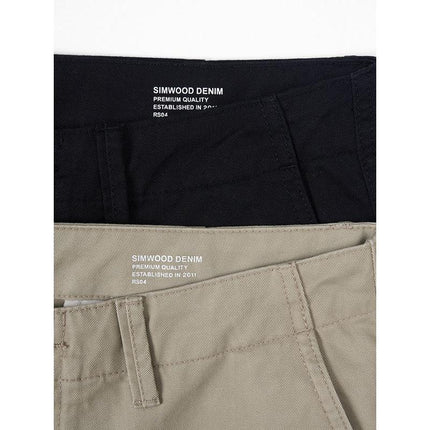 Pantalon chino droit délavé foncé