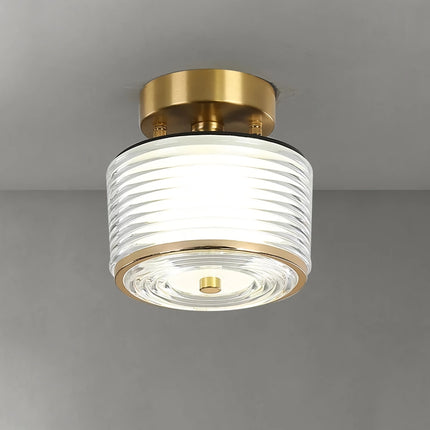 Plafonnier LED moderne - Lampe en cuivre pour porche, salon et balcon