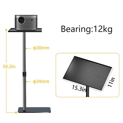 Adjustable Height Projector Stand with Tray and 1/4" Screw - Wnkrs