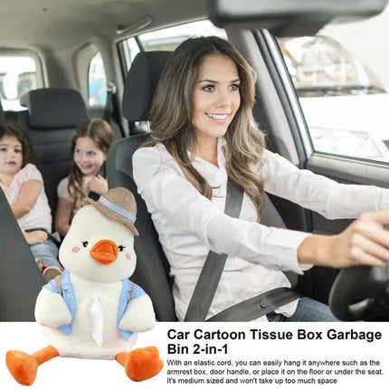 Adorable Animal Car Tissue and Trash Holder - Multifunctional Car Accessory - Wnkrs