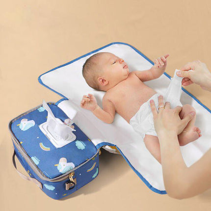 2in1 Portable Diaper Changing Bag with Waterproof Changing Pad - Wnkrs