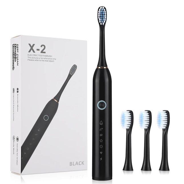 Brosse à dents électrique sonique rechargeable avec 6 modes, outil anti-tartre et blanchiment