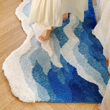 Aesthetic Tufting Ocean Bedroom Rug - Wnkrs